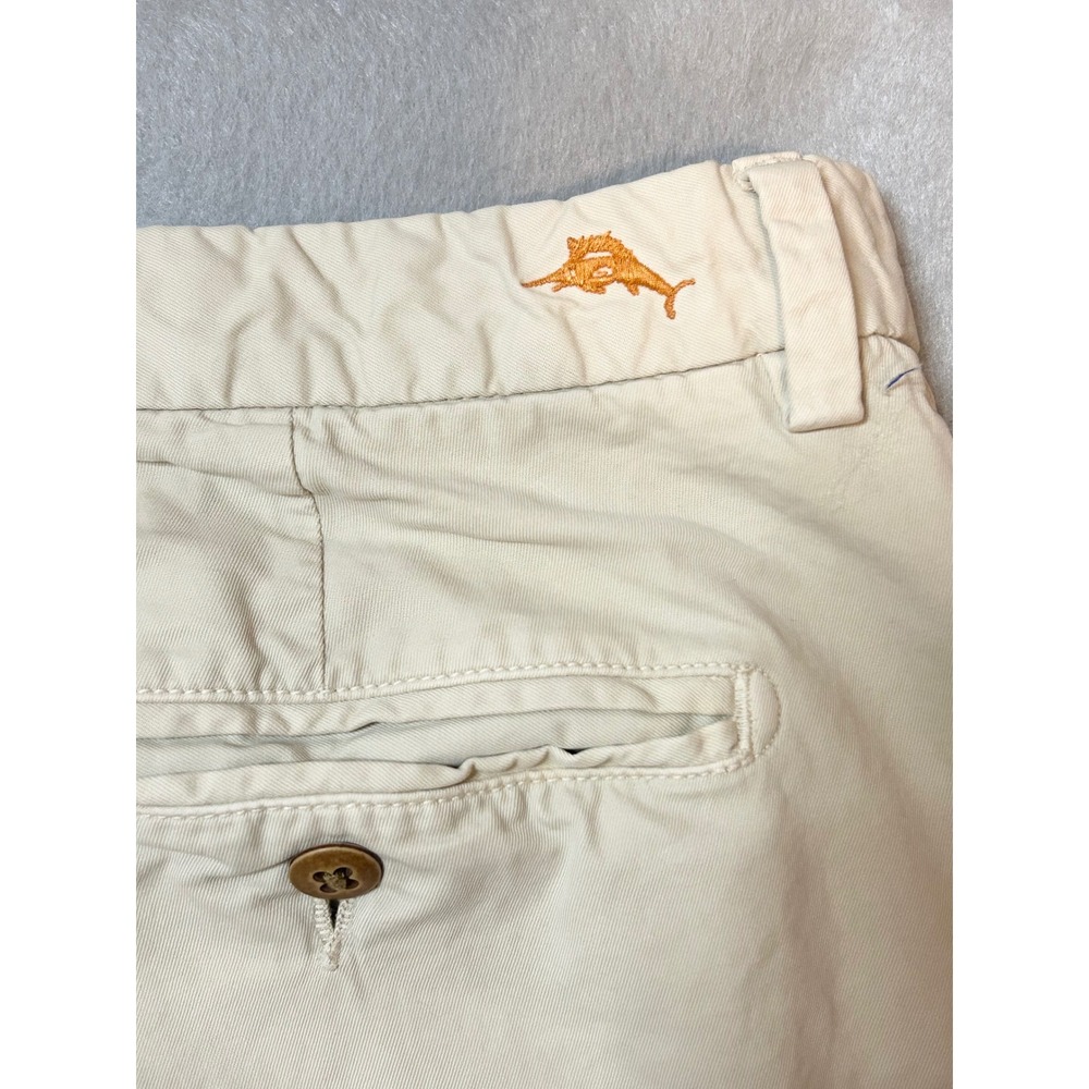 Tommy Bahama Boracay Chino Pants Mens 34x34 Beige 100% Pima Cotton Flat Front - Picture 8 of 11